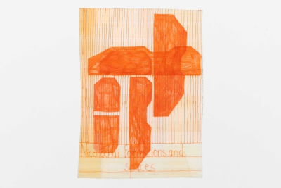 - compendium (welt) Fragment 2, pvc, permanent-pen, each around 22x10cm, double-sided, ongoing, 2025-26