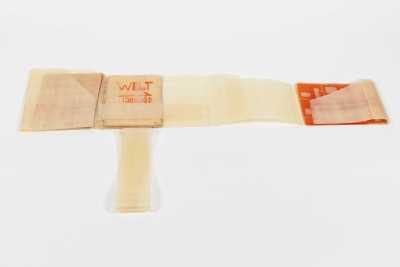 - compendium (welt) Fragment 2, pvc, permanent-pen, each around 22x10cm, double-sided, ongoing, 2025-26