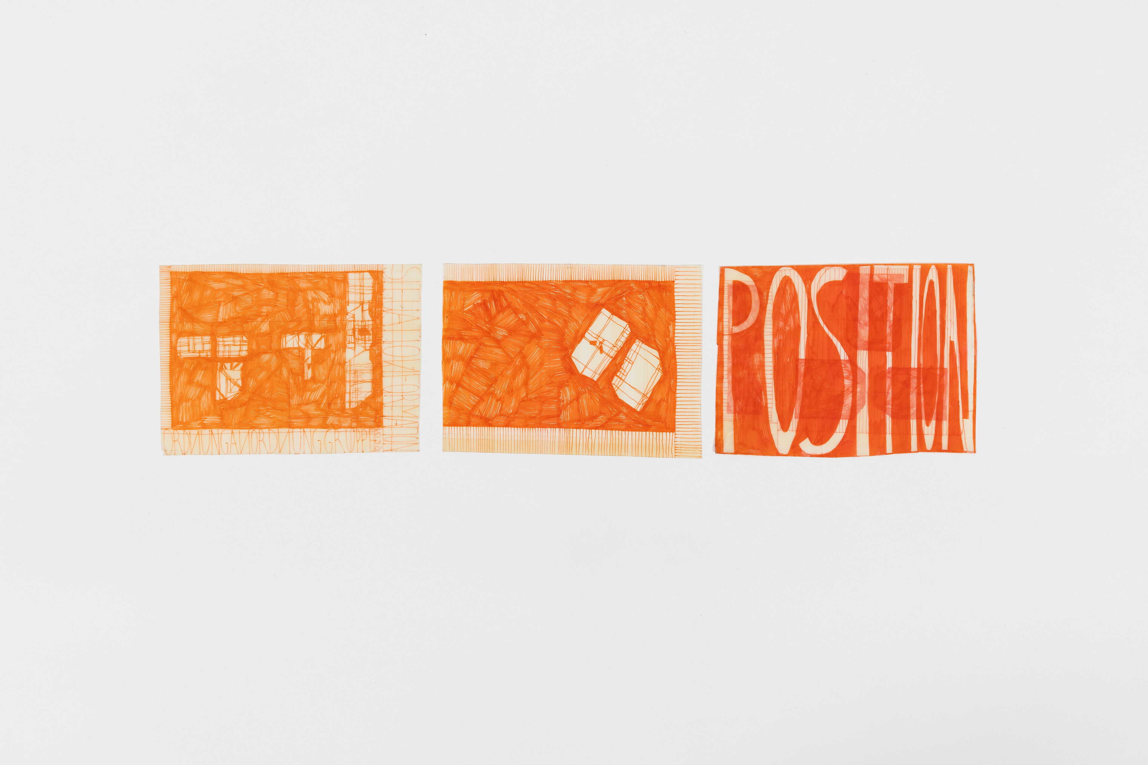 - compendium (welt) Fragment 2, pvc, permanent-pen, each around 22x10cm, double-sided, ongoing, 2025-26