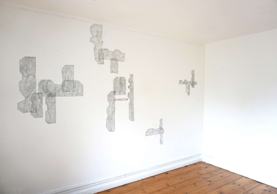 - ongoing series of wall settings/wall formations and wall drawings, 2025