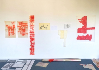 - ongoing series of wall settings/wall formations and wall drawings, 2025