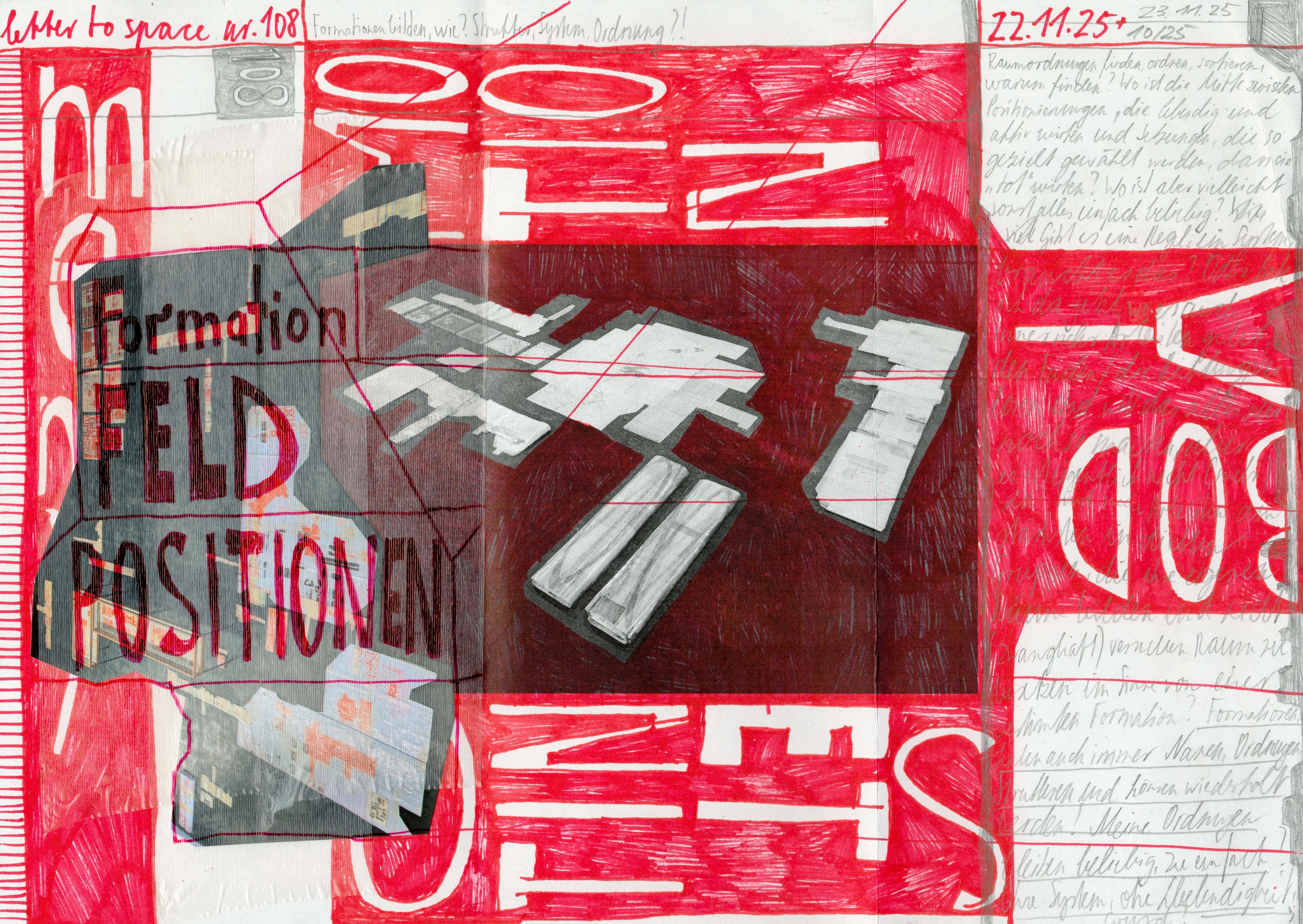  - letters to space, nr.88-nr.113 (selection), 2024-25, ongoing series of drawings, all numbered and dated, each 21x29,7cm