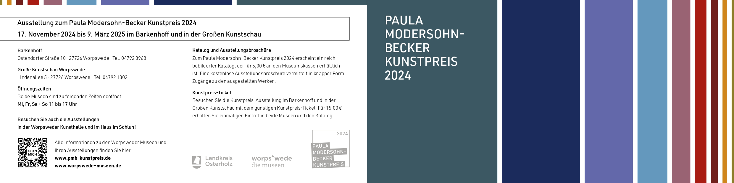 16.11.2024.-8.3.2025 Paula Modersohn-Becker Kunstpreis, Große Kunstschau Worpswede