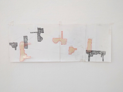 - ongoing process of floor settings/wall formations and wall drawings, 2025