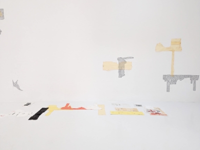 - ongoing process of floor settings/wall formations and wall drawings, 2025