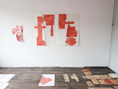 - ongoing process of floor settings/wall formations and wall drawings, 2025