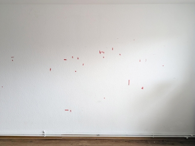 - ongoing process of floor settings/wall formations and wall drawings, 2025